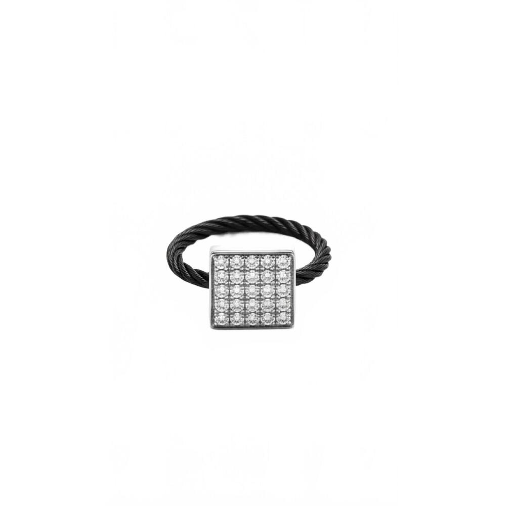 NEW DISC women's square ring in black